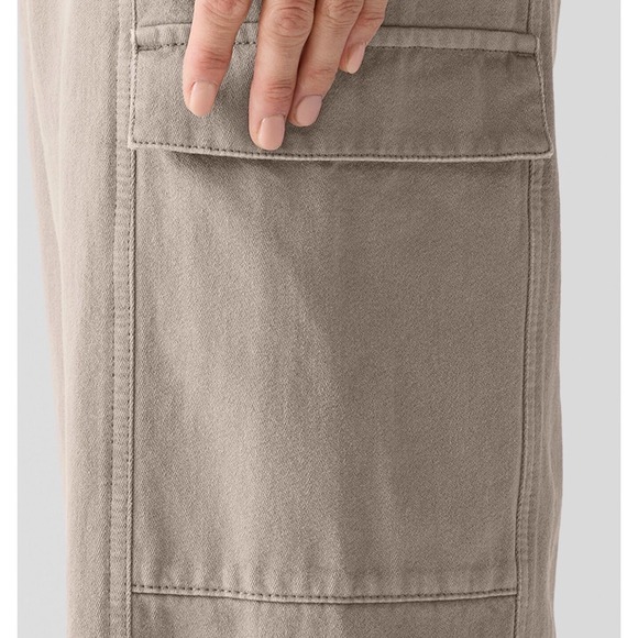 Eileen Fisher Wide Leg Cargo Pants Black XL Utility Pocket High Rise New W/ Tag - Picture 6 of 10